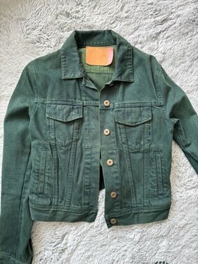 Acne Studios Green Denim Jacket